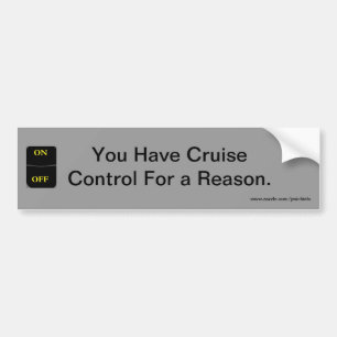 Autocollant De Voiture Raison du contrôle de croisière