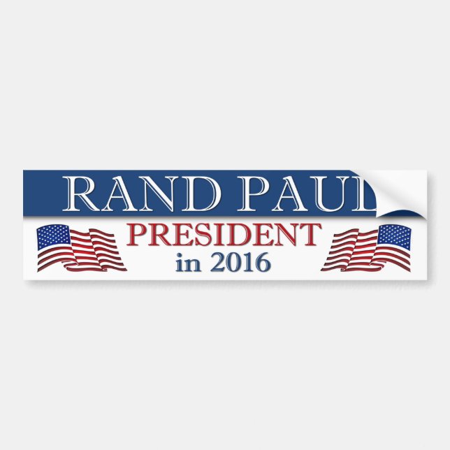 Autocollant De Voiture Rand Paul 2016 Patriotique (Devant)