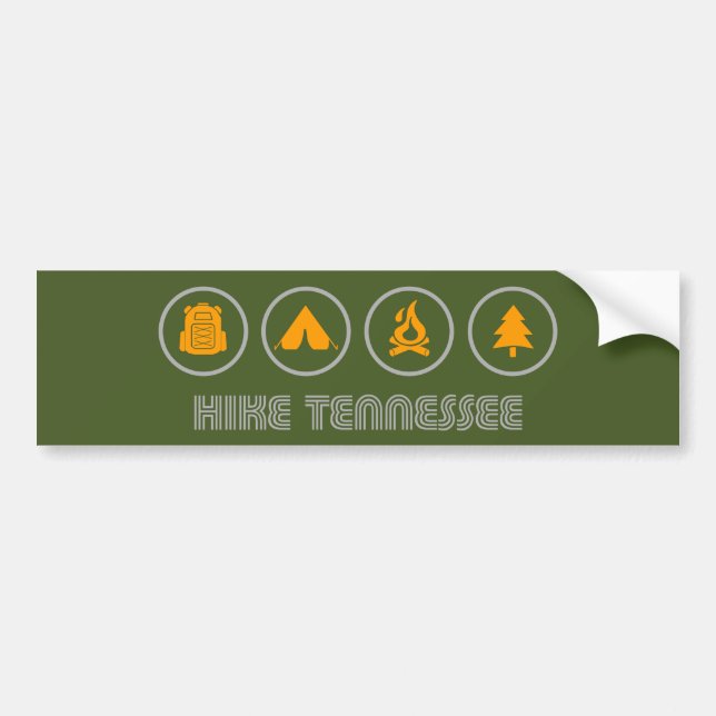 Autocollant De Voiture Randonnée dans le Tennessee (Devant)