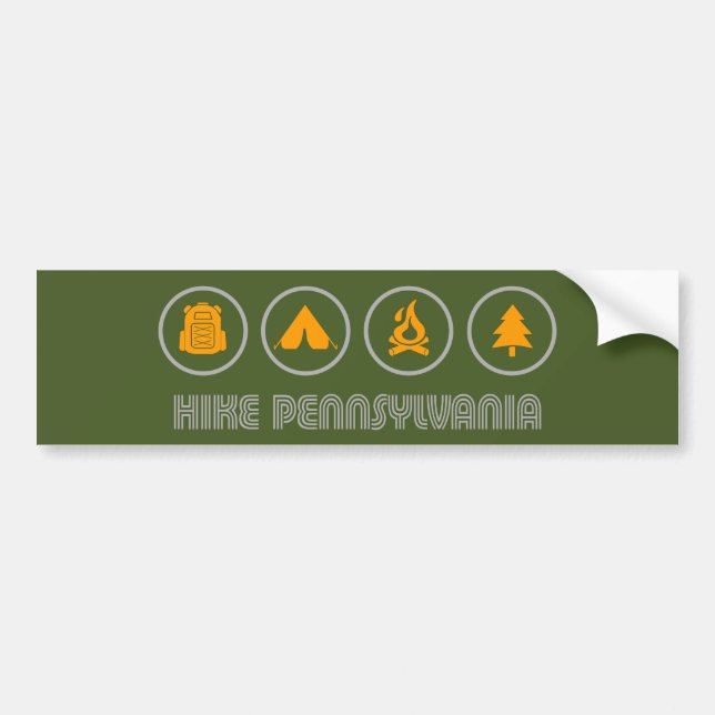 Autocollant De Voiture Randonnée en Pennsylvanie (Devant)