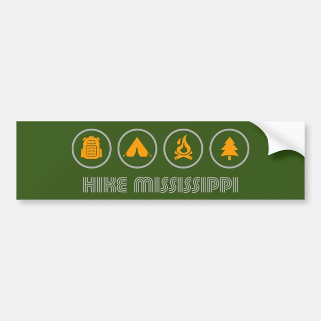 Autocollant De Voiture Randonnée Mississippi (Devant)