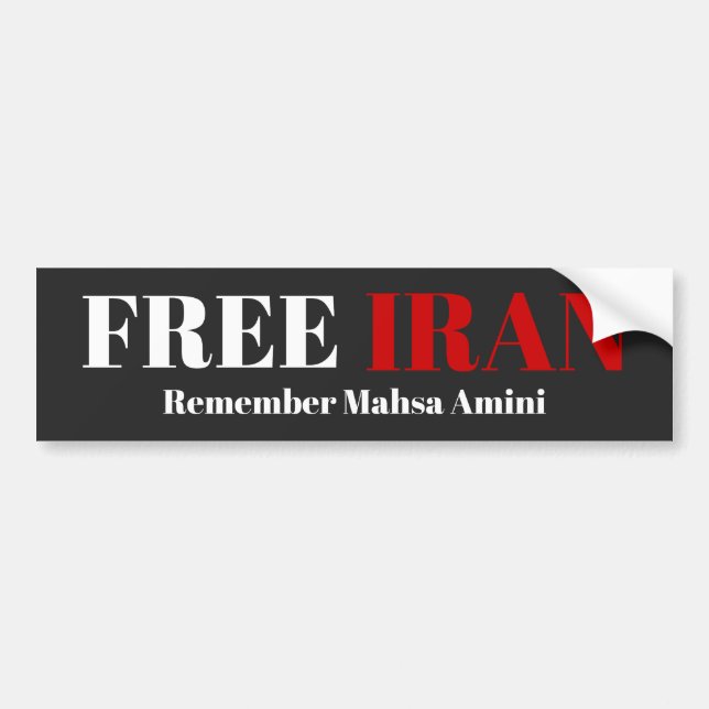 Autocollant De Voiture RAPPEL IRAN LIBRE Mahsa Amini (Devant)