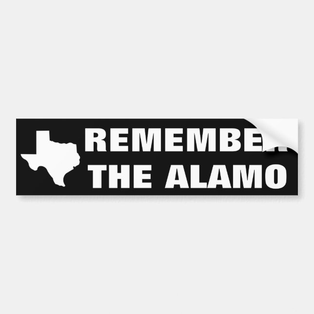 Autocollant De Voiture Rappelez-vous Alamo (Devant)