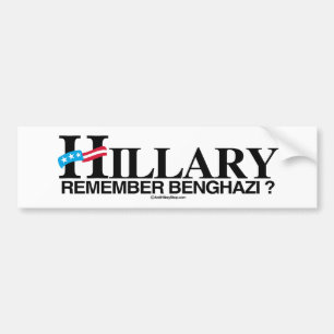 Autocollant De Voiture Rappelez-vous Benghazi - Anti-Hillary - .png