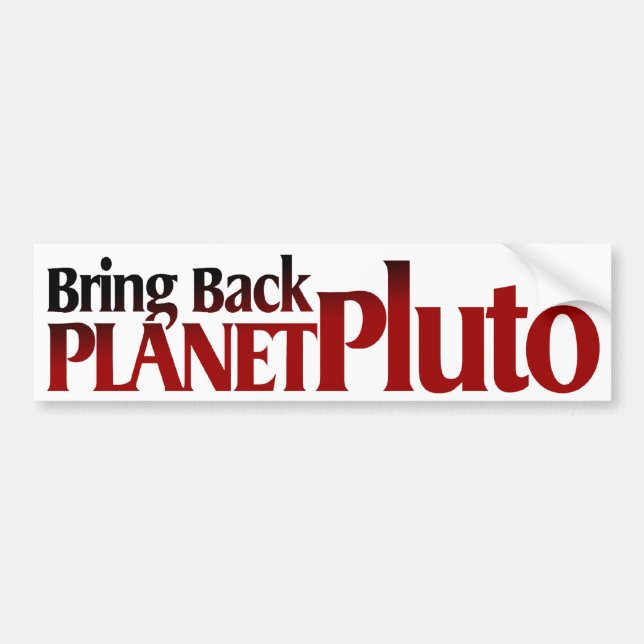 Autocollant De Voiture Rapportez la planète Pluton (Devant)