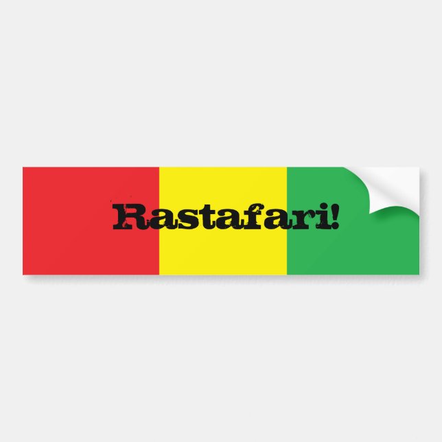 Autocollant De Voiture Rastafari ! Adhésif pour pare-chocs de conception (Devant)