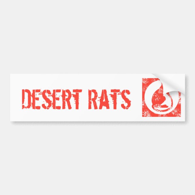 Autocollant De Voiture Rats du désert (Devant)