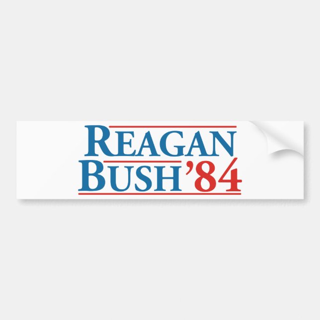 Autocollant De Voiture Reagan Bush '84 (Devant)