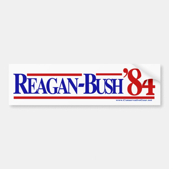 Autocollant De Voiture Reagan Bush 84 (Devant)