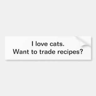 Autocollant De Voiture Recettes commerciales de chat - adhésif pour
