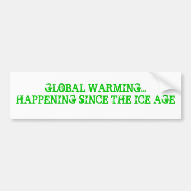 AUTOCOLLANT DE VOITURE RÉCHAUFFEMENT CLIMATIQUE… (Devant)