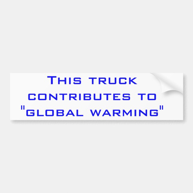 Autocollant De Voiture Réchauffement climatique (Devant)