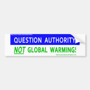 Autocollant De Voiture Réchauffement climatique d'autorité de question