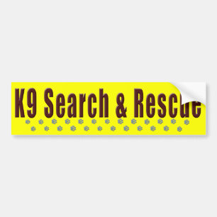 Autocollant De Voiture Recherche K9 et délivrance