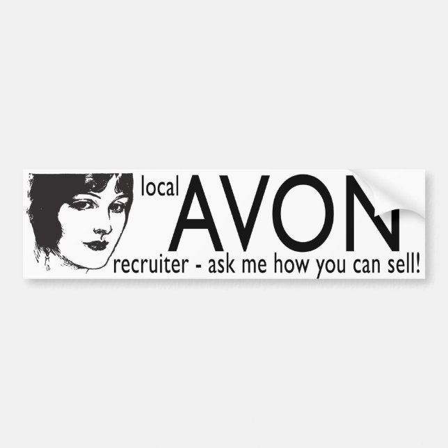 Autocollant De Voiture Recruteur Avon local (Devant)