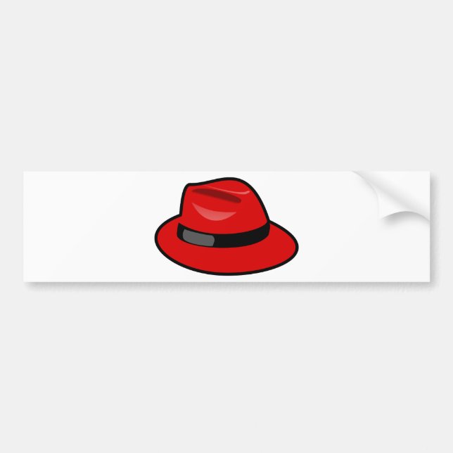 Autocollant De Voiture Red Hat Fedora (Devant)