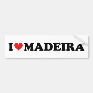 Autocollant De Voiture Red Heart I Love Madeira Car