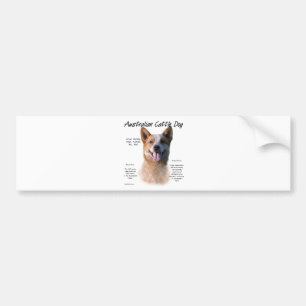 Autocollant De Voiture Red Speckle Australian Cattle Chig History