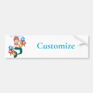 Autocollant De Voiture Redhead Mermaid Princess Thunder_Cove