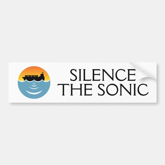 Autocollant De Voiture réduire au silence le son (Devant)