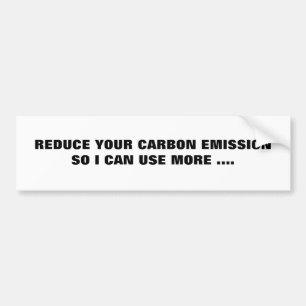 AUTOCOLLANT DE VOITURE RÉDUISEZ VOTRE CARBONE EMISSIONSO QUE JE PEUX
