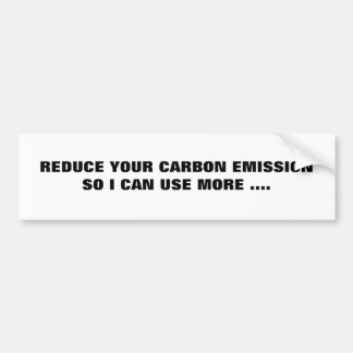 AUTOCOLLANT DE VOITURE RÉDUISEZ VOTRE CARBONE EMISSIONSO QUE JE PEUX
