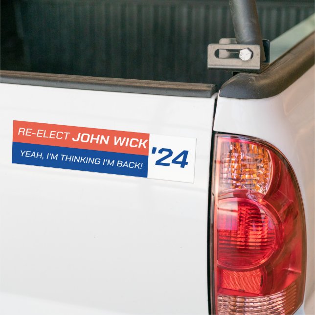 Autocollant De Voiture Réélire John Wick 2024 (Sur camion)