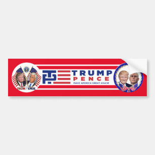 AUTOCOLLANT DE VOITURE RÉÉLIRE LA PENCE TRUMP