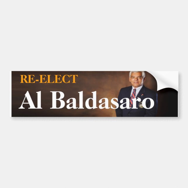 Autocollant De Voiture Réélisez Al Baldasaro (Devant)