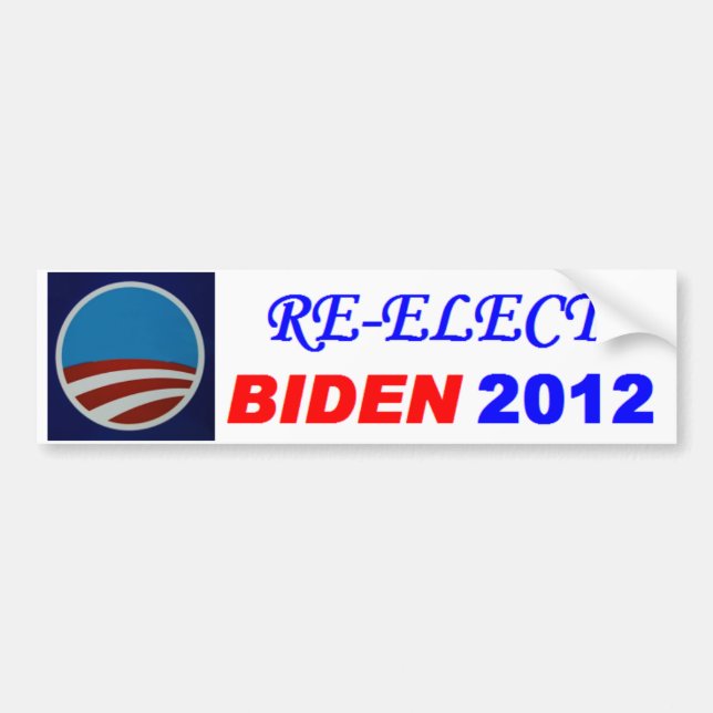 AUTOCOLLANT DE VOITURE RÉÉLISEZ BIDEN 2012 (Devant)