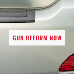 Autocollant De Voiture Réforme des armes à feu maintenant texte minimalis