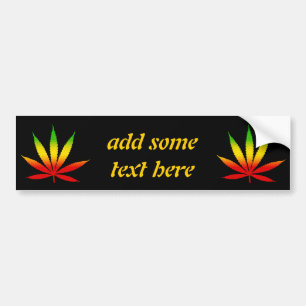 Autocollant De Voiture Reggae jamaïcaine Rasta Leaf Rastafari