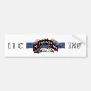 Autocollant De Voiture régiment de Rangers 11C soixante-quinzième