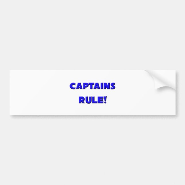 Autocollant De Voiture Règle de capitaines ! (Devant)