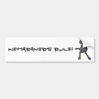 Autocollant De Voiture Règle de Weimaraners !