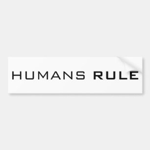 AUTOCOLLANT DE VOITURE RÈGLE D'HUMAINS