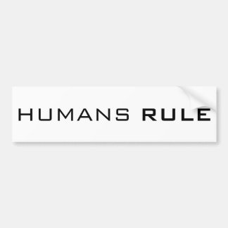 AUTOCOLLANT DE VOITURE RÈGLE D'HUMAINS