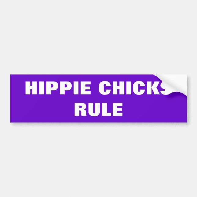 AUTOCOLLANT DE VOITURE RÈGLE HIPPIE DE POUSSINS (Devant)