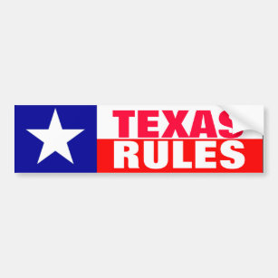 Autocollant De Voiture Règles du Texas