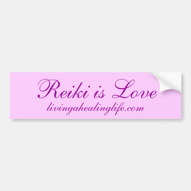 Autocollant De Voiture Reiki est amour (Devant)
