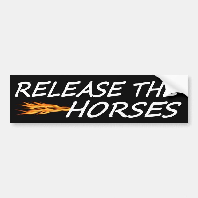 Autocollant De Voiture Relâchez Les Chevaux (Devant)