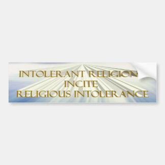 Autocollant De Voiture Religions intolérantes