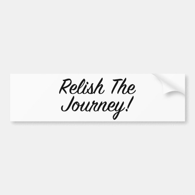 Autocollant De Voiture Relish The Journey - Blackscript (Devant)