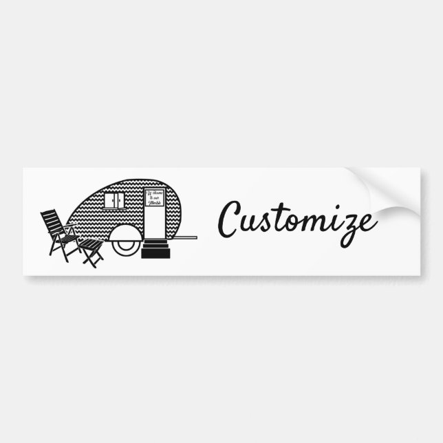 Autocollant De Voiture Remorque classique Caravan Thunder_Cove (Devant)