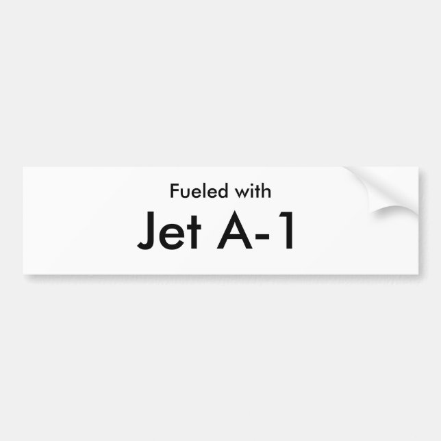 Autocollant De Voiture Rempli de combustible avec, jet A-1 (Devant)