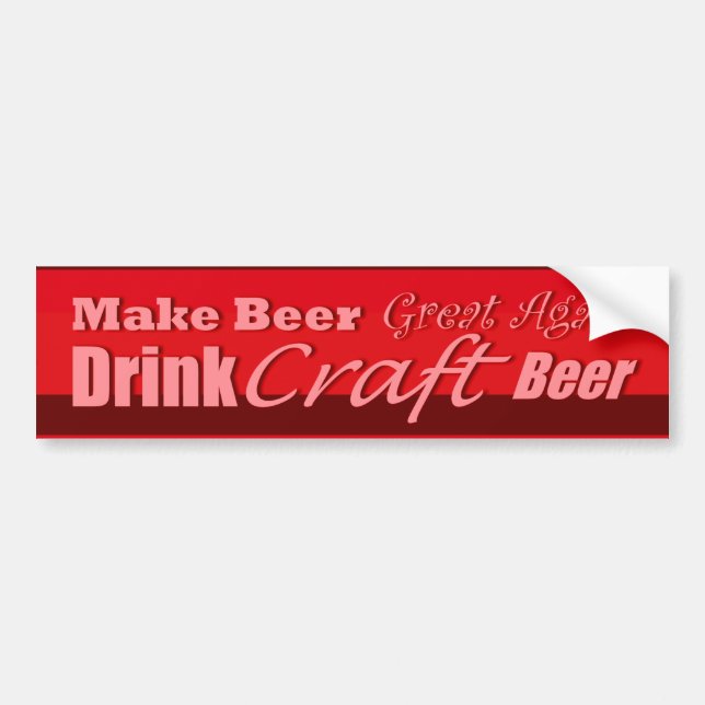 Autocollant De Voiture Rendre la bière excellente 4 (Devant)