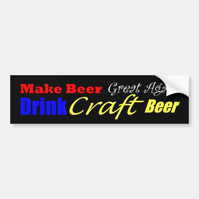 Autocollant De Voiture Rendre la bière super (Devant)