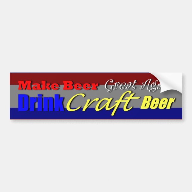 Autocollant De Voiture Rendre la bière super 2 (Devant)