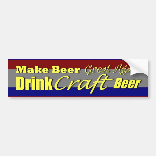 Autocollant De Voiture Rendre la bière super 3 (Devant)