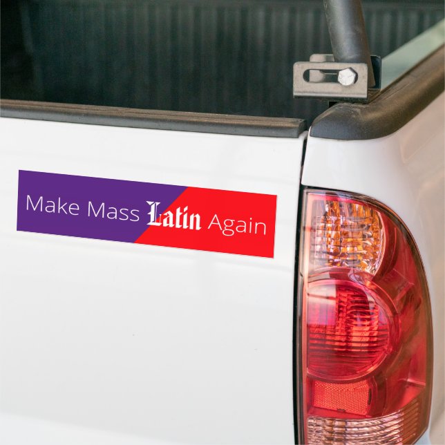 Autocollant De Voiture Rendre la messe latine (Sur camion)